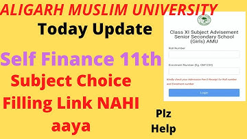 amu SFS result 2022 / amu sfs subject filling link / amu SFS second list/ counselling/ SFS admission