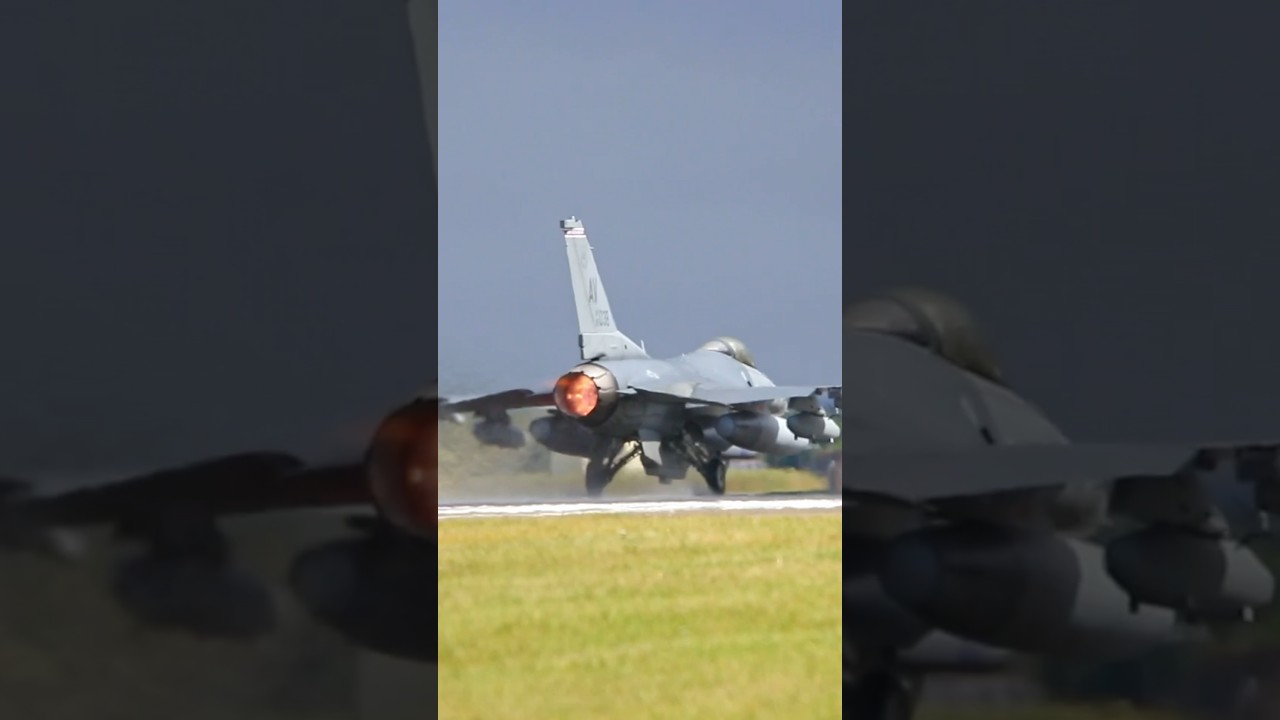 UP CLOSE & LOUD! F-16 FULL AFTERBURNER TAKE OFF 
