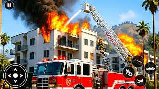 消防車市救助シミュレーター3D - 米国緊急911救急車運転 - Androidゲームプレイ screenshot 4