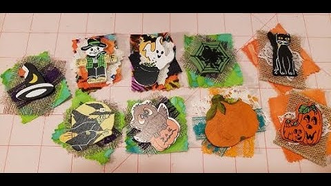 Tiny Fabric Halloween Clusters - A New Open Collab Hosted by Susan Hiles Art #craftyclusters