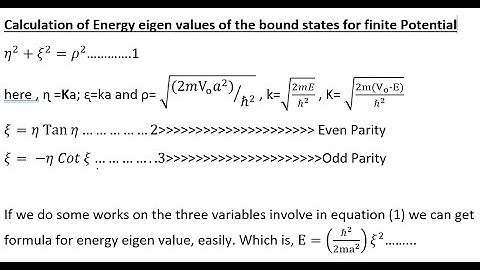 Solution of transcendental equation for finite PW
