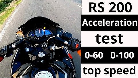 Bajaj pulsar RS 200 Acceleration test | 0-60 | 0-100 | top speed