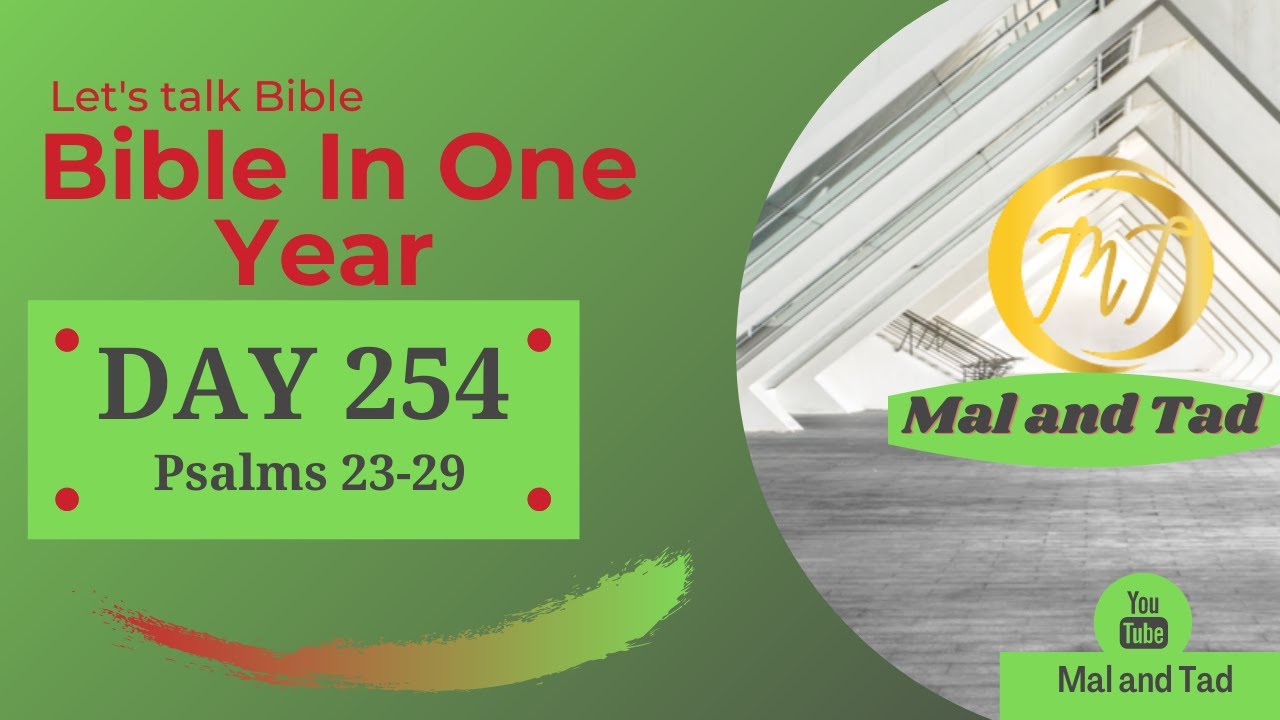 DAY 254 Psalms 23 29 King James Version BIBLE IN ONE YEAR YouTube Day 254 psalms 23 29 king james version bible in one year youtube