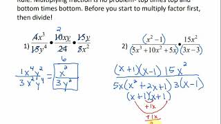 Math 099 14.2 - Multiplying and Diving Rational Expressions