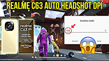 Realme C63 5G dpi setting free fire || Best dpi for realme c63 5G || Dpi realme smartphone ff