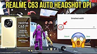 Realme C63 5G dpi setting free fire || Best dpi for realme c63 5G || Dpi realme smartphone ff