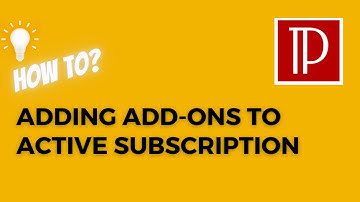 How-to add Add-ons to active subscription