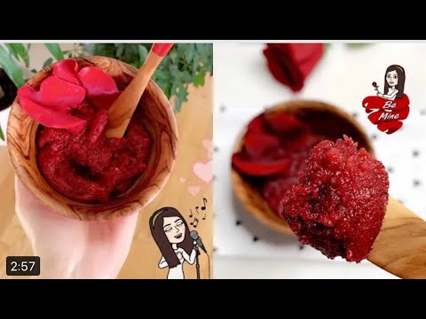 مقشر الورد الرومانسي الفخم يقشر وينعم ويورد الجسم وقوامه فخم وريحته روقان