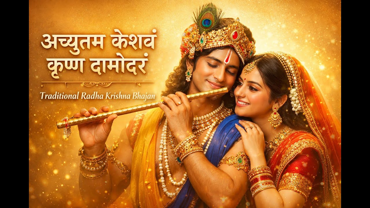 अच्चुतम केशवं कृष्ण दामोदरं – Traditional Radha Krishna Bhajan | Soulful Devotional Music