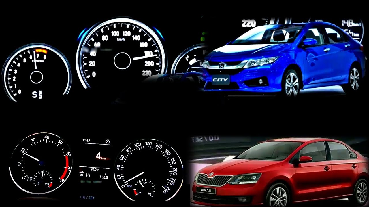 Honda City vs Skoda Rapid | Top speed test | Acceleration test 0-190+