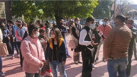 B.Ed Students Protest against Offline Exam || Jammu University || Ju student demands online exam