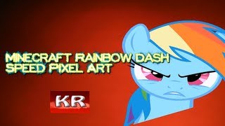 Minecraft My Little Pony RainBow Dash Speed Pixel Art screenshot 5