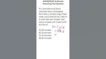 Volume: ASVAB/PiCAT Arithmetic Reasoning Practice Test Q #acetheasvab with #grammarhero #afqt