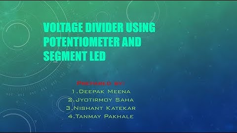 Voltage divider by using Potentiometer and 7-segment led in Tinkercad