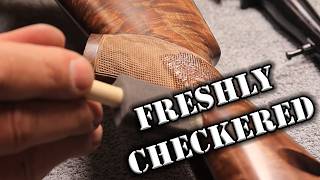 Sealing Freshly Checkered Winchester Pre-64 Stocks
