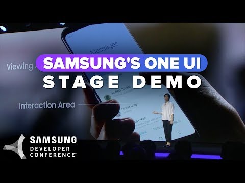 One UI stage demo at Samsung's Developer Conference 2018