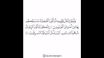 القارئ ماهر المعيقلي - سورة الأعراف - من الآية 80 إلى الآية 81