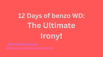 The Ultimate Irony in Benzo WD