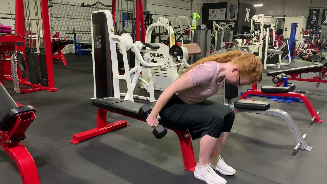 DB Seated Tricep Kickback YouTube