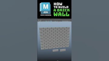How to build a brick wall in Maya 3D #maya3d #3dtutorial #brickwall #modeling3d #3dcourse