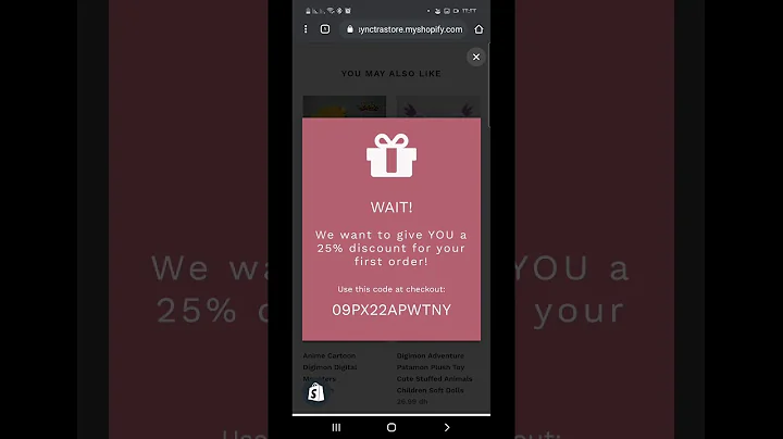 Shopify Exit Intent Popup for mobile devices