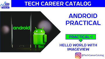 Practical-1 Hello World with ImageView #android #androidstudio #helloworld  #imageview #avd