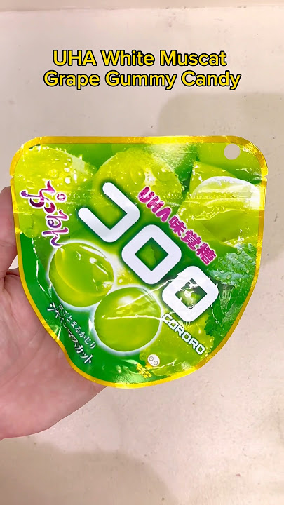 Grape Gummy Candy from UHA 🇯🇵💚🍇🍬 #food #foodie #dessert #sweets #japanesefood #gummy #candy