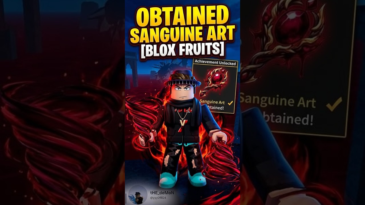 finally unlocked sanguin art #bloxfruits #bloxfurit #goviral