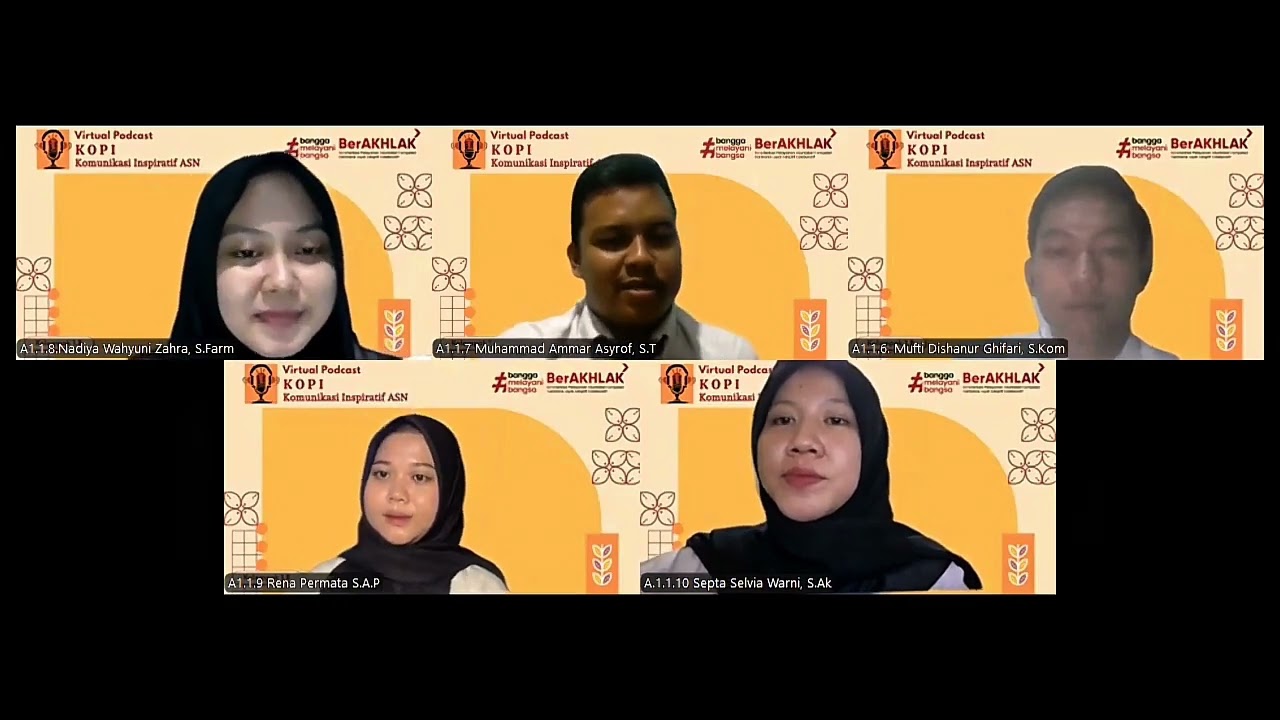 Video Virtual Podcast mengenai Good Practice dan Bad Practice Smart ASN. Kelompok 1B 