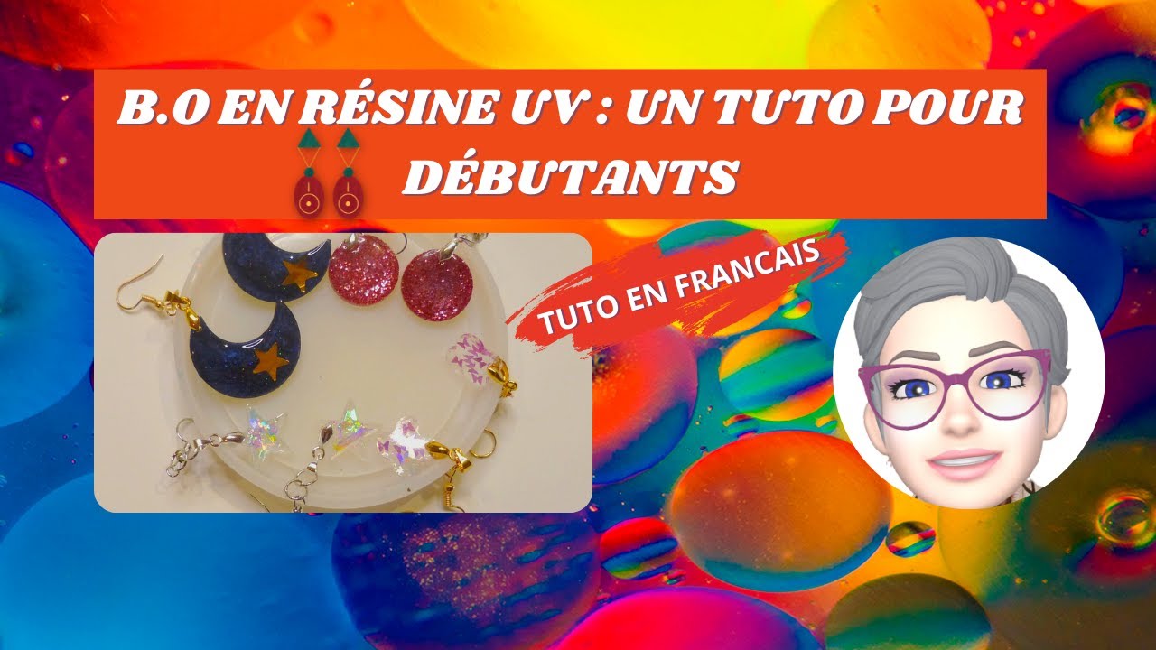 ☆ tuto résine uv/DIY/Boucles d'oreilles/ Méduse holographique 