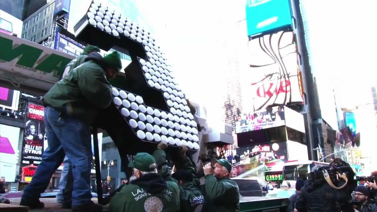 LUCKY NUMBER '13' INSTALLED ATOP ONE TIMES SQUARE