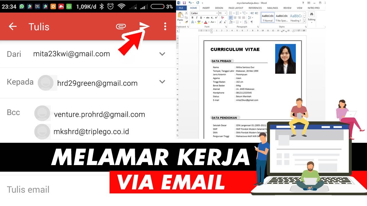 cara kirim lamaran melalui email (Melamar Kerja lewat ...