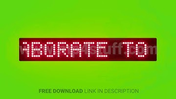 Collaborate to Achieve More Scrolling Red Dot Matrix LED Text Animation on Green Screen Seamless Loo
