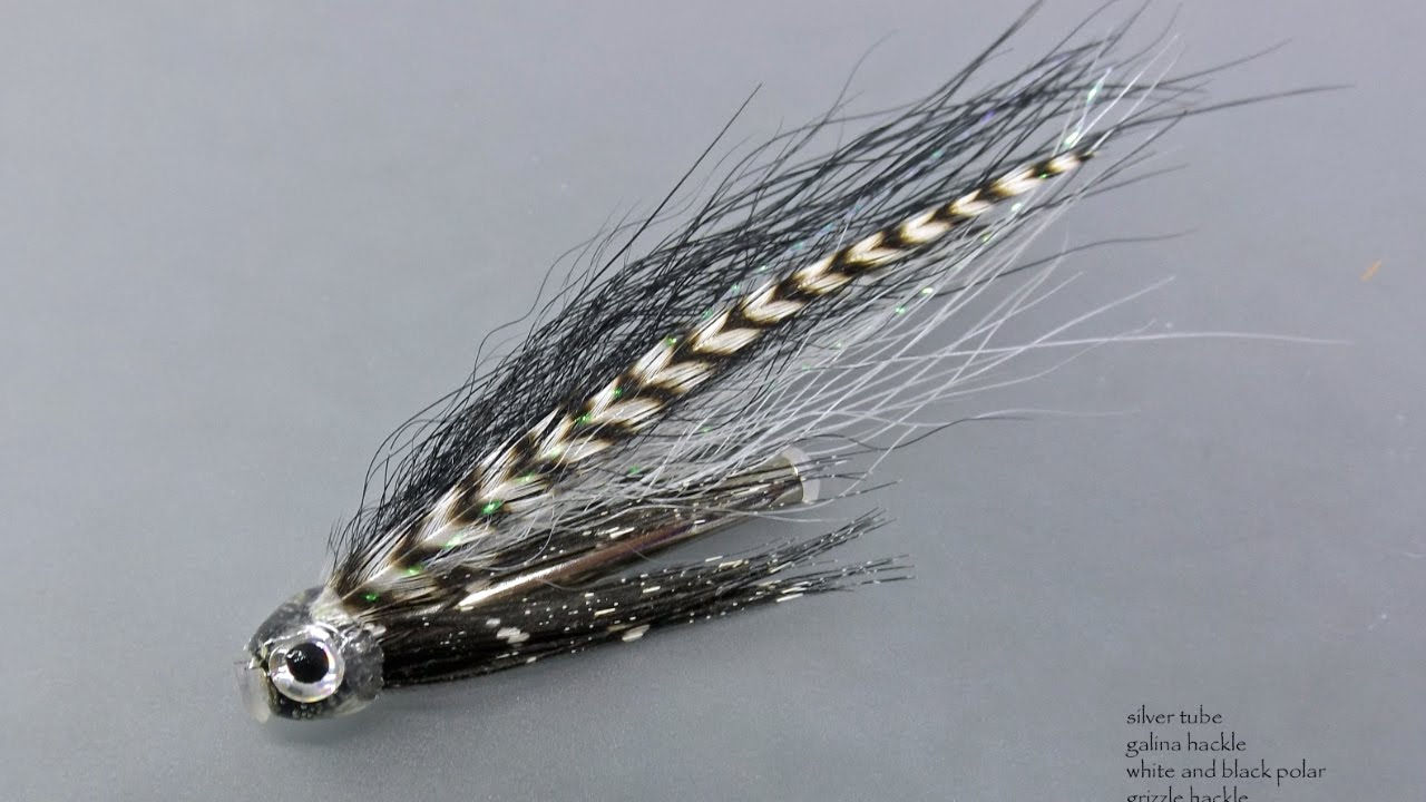 salmon fish TYING THE ARCTIC SHADOW BLACK AND WHITE VARIANT WITH RYAN HOUSTON 2017