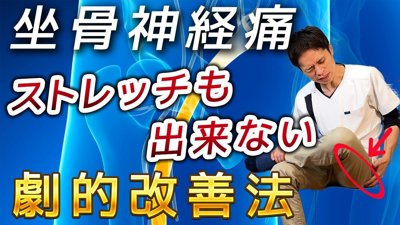坐骨神経痛の治し方】9割の坐骨神経痛はストレッチなしで改善！ - YouTube