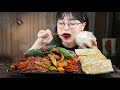 매콤한게 땡길땐 오징어두부두루치기 먹방🦑🔥SPICY STIR FRIED SQUID with TOFU MUKBANG | EATING SOUNDS