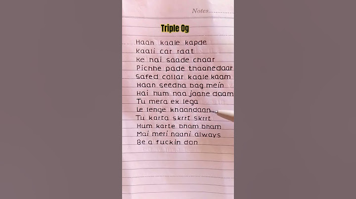 Triple Og ~ Divine (Song Lyrics)
