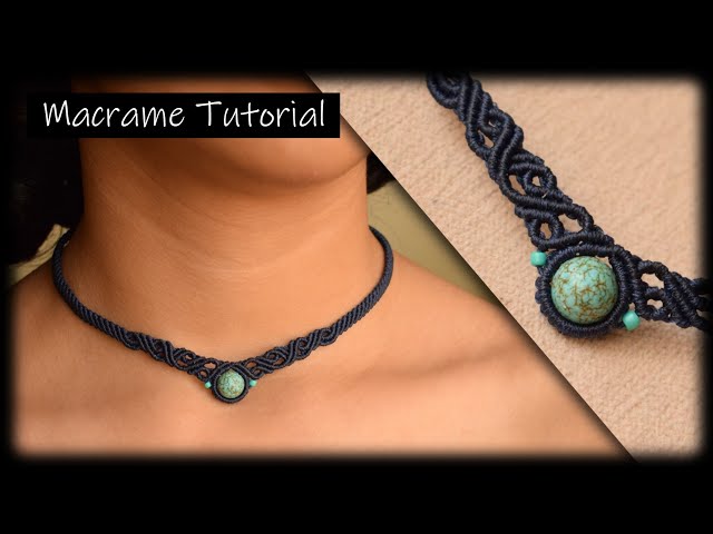 A macrame necklace with an amazonite stone of unusual colours! :  r/somethingimade