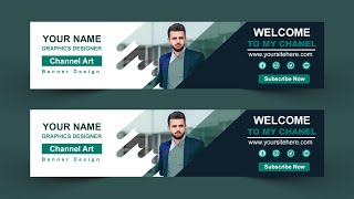 How To make a Youtube Channel Art Banner - Photoshop Tutorial