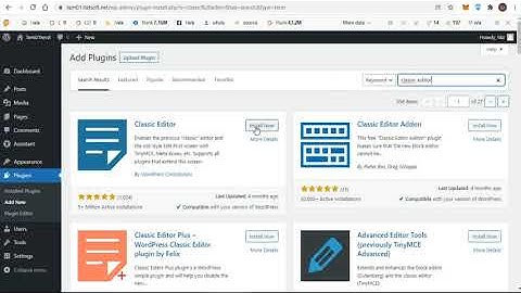 Lesson 16: Install the Classic Editor Plugin for switching back to classic editor in WordPress