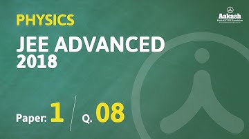 JEE Advanced Answer keys & Solutions 2018 for Physics (Paper-1) Q.08 | Aakash Institute