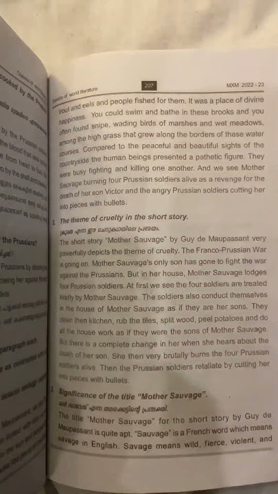 Mother Sauvage By Guy De Maupassant Summary Mother sauvage Question and answers by Maupassant classics of world