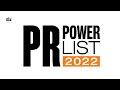 PR Power List 2022 video GLG Communications