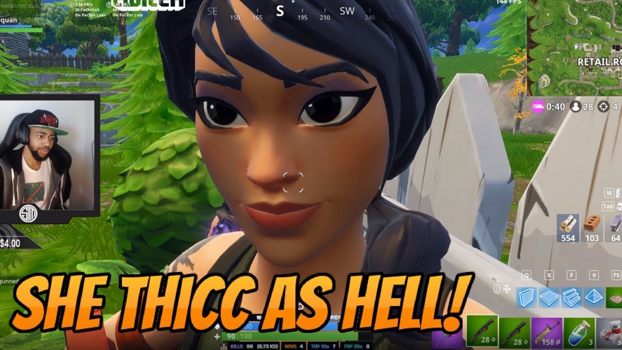 DAEQUAN HITTING ON FORTNITE DEFAULT SKIN! (Fortnite Stream Highlights)