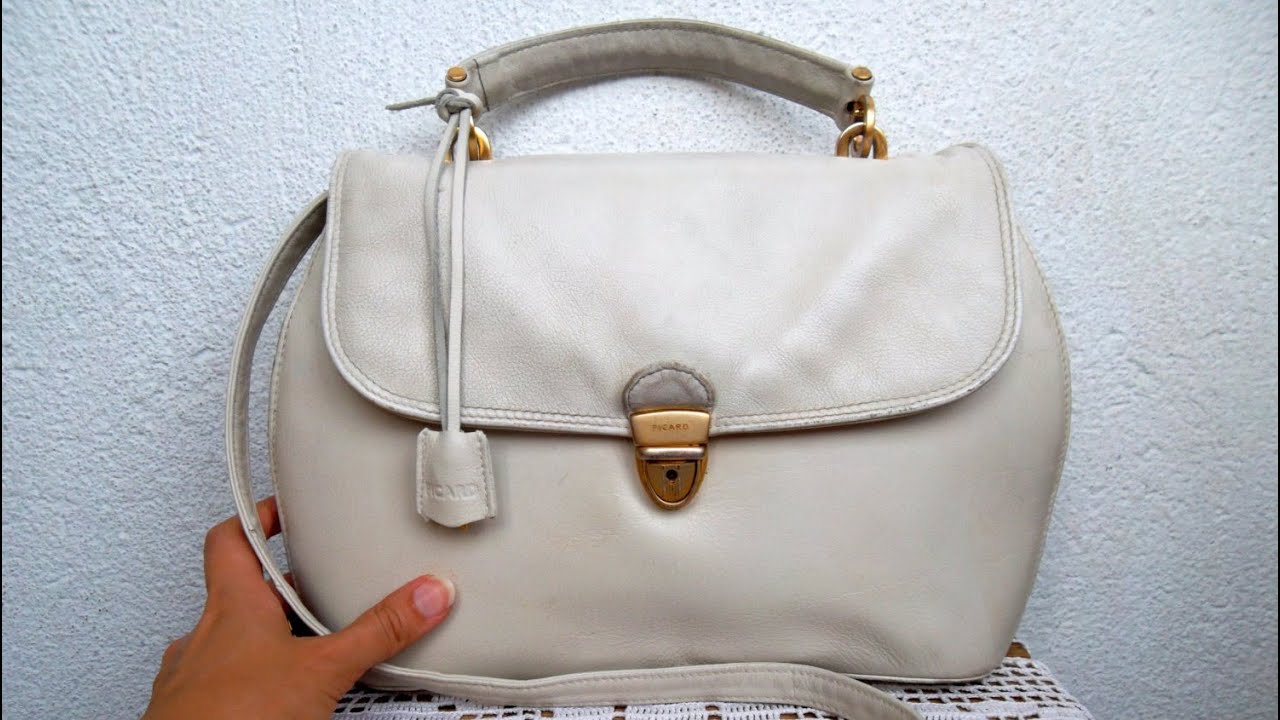 80s Off White Picard Bag for Sale - Leather Shoulder Bag Made in Germany - YouTube