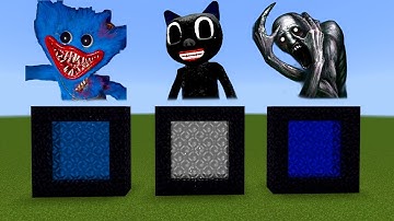 Never Make A Portal To The Huggy Wuggy, Cartoon Cat, Scp 096 Dimension in Minecraft!