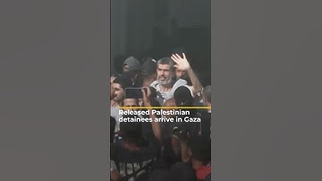 Released Palestinian detainees arrive in Gaza | AJ #shorts