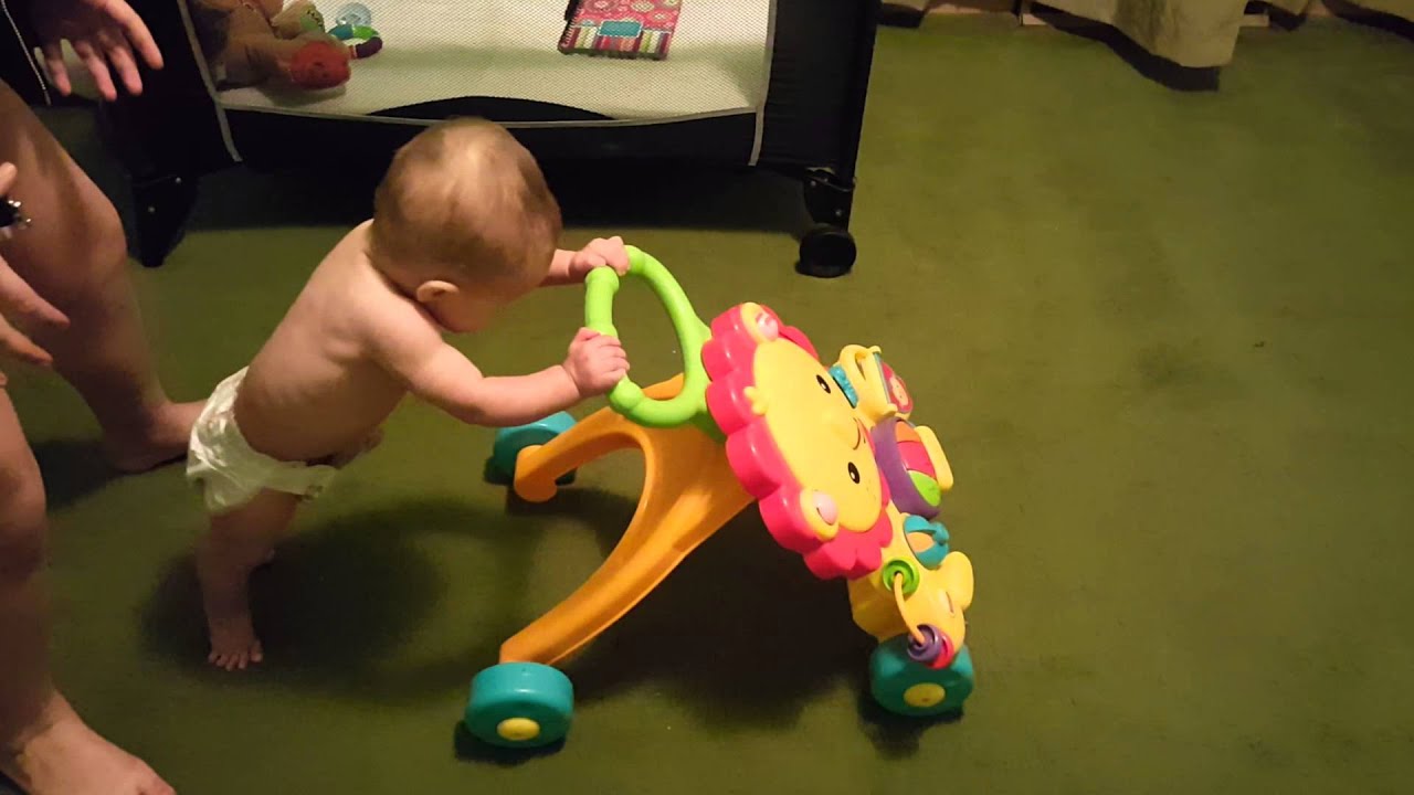 7 month old baby walking