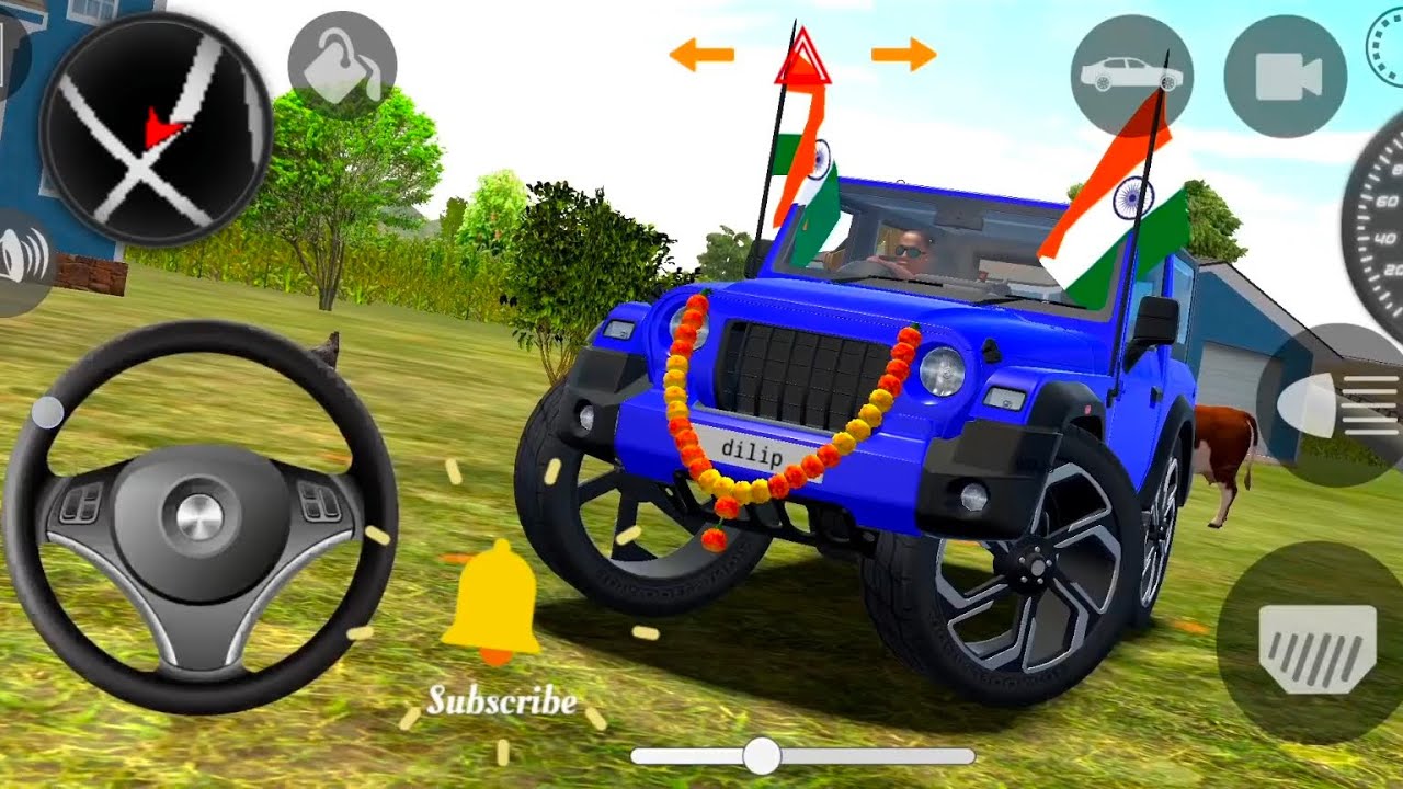 Modified Mahindra Thar😈Games:Indian Blue💙 Thar (Gadi Wala Games) Car Game Android Gameplay -