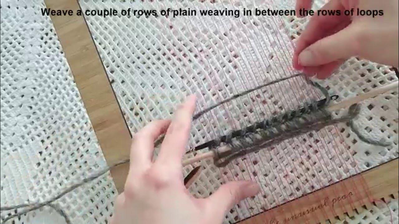 How to weave loops (pile weave) on a frame loom: Weaving tutorial for  beginners 